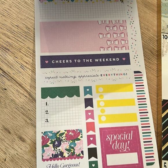 New 2 pcs the happy planner and boss babe sticker sheets and planner paper card - Picture 4 of 9